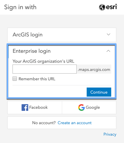 Enterprise login