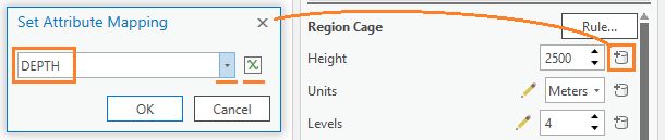 Configure the cage height to use a field value