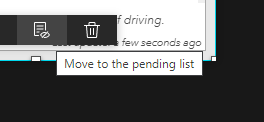Select Move to Pending to hide the auto-generated content