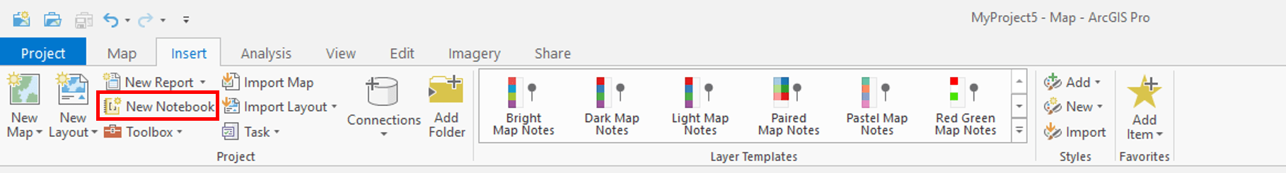 Insert notebook into ArcGIS Pro Insert notebook into ArcGIS Pro