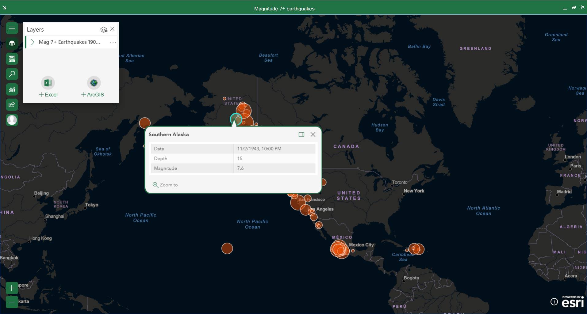 Pop-up with title and edited data attributes