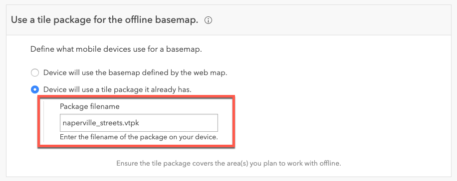 Specify Basemap file name