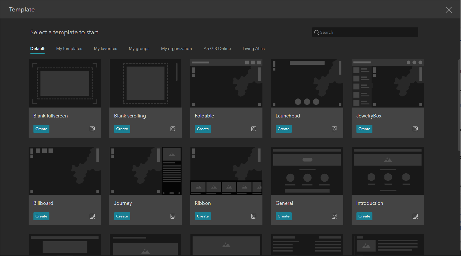 Template gallery Template gallery