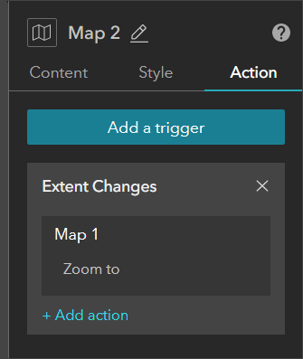 Map 2 Action settings