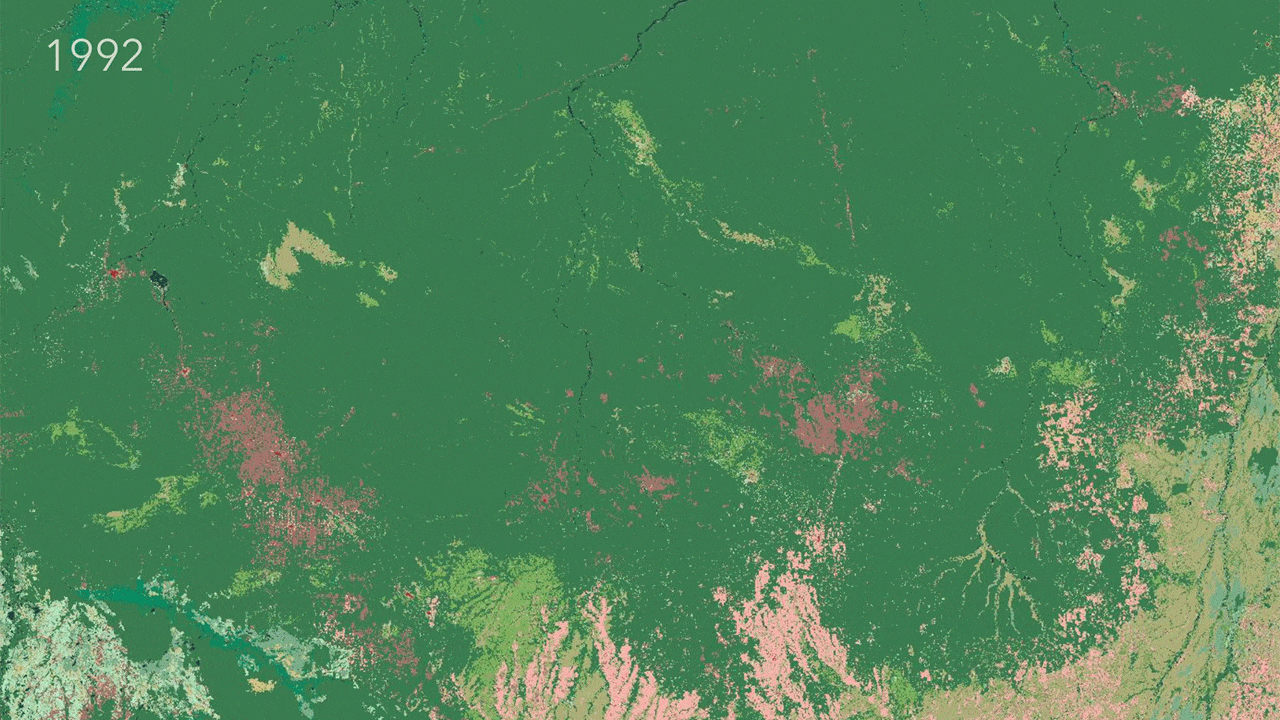 changes in Brazilian Amazon 1992 to 2018