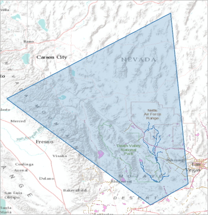 A trapezoid shaped polygon on a 2D map A trapezoid shaped polygon on a 2D map