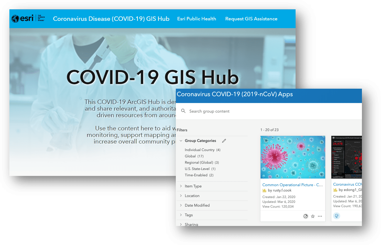 Esri has aggregated a variety of information on COVID-19 in this data repository.