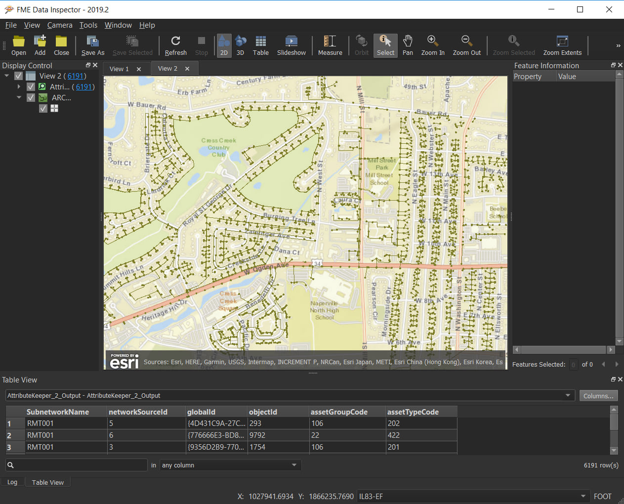 FME Data Inspector view