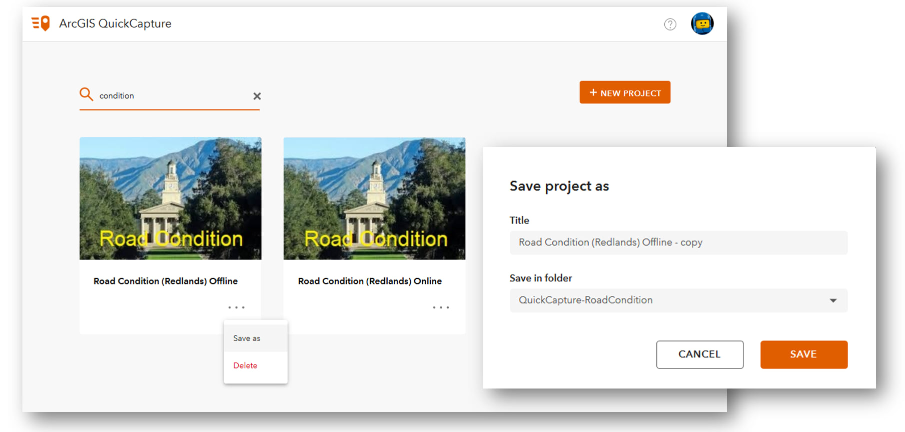 Save as dialog in QuickCapture designer Save as dialog in QuickCapture designer
