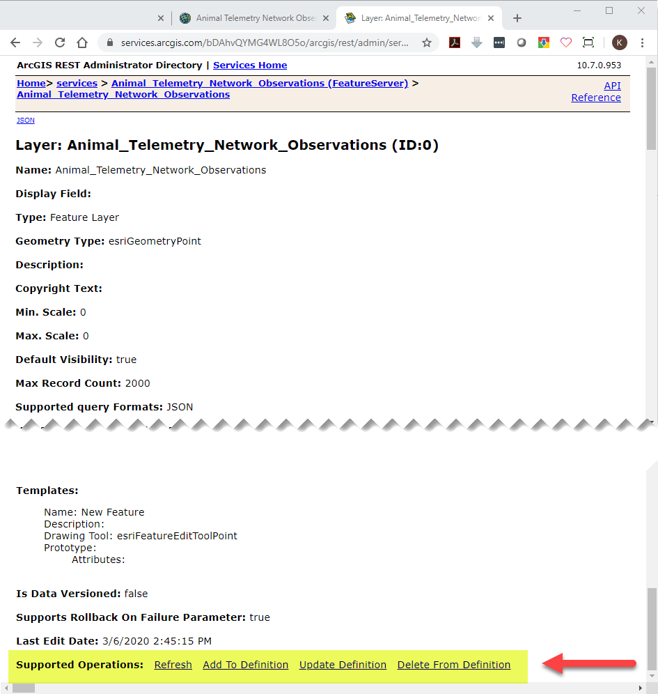 Admin console operations