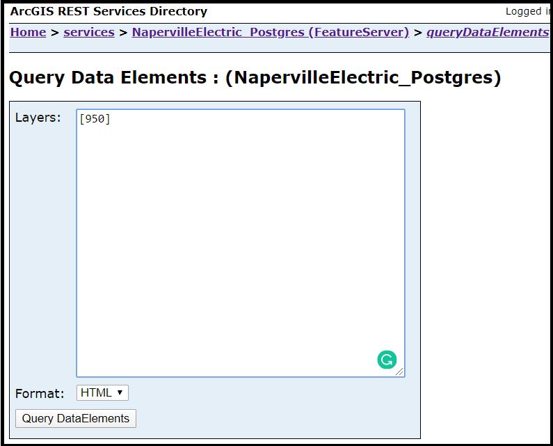 Query Data Elements in REST API