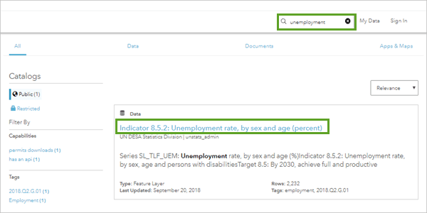 Search for Unemployment on the SDG data hub Search for Unemployment on the SDG data hub