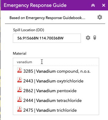 Emergency Response Guide widget