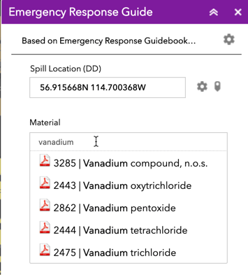 Emergency Response Guide widget Emergency Response Guide widget