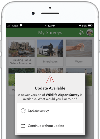 Field App Survey Update Notification with iPhone Field App Survey Update Notification with iPhone