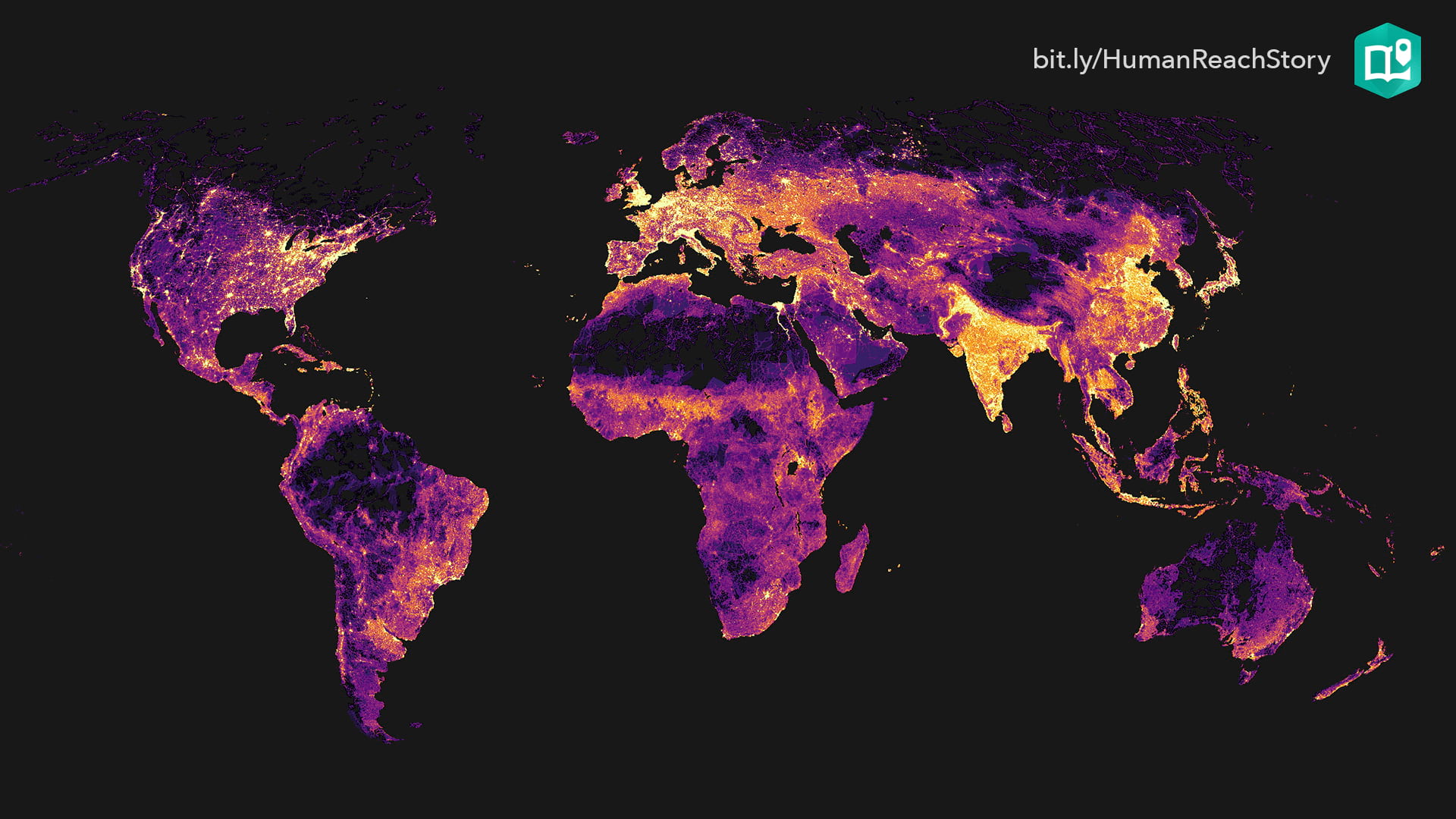 The global human footprint map The global human footprint map