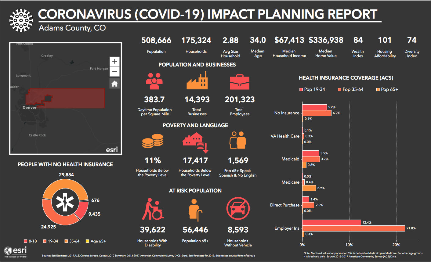 Adams County Coronavirus Infographic