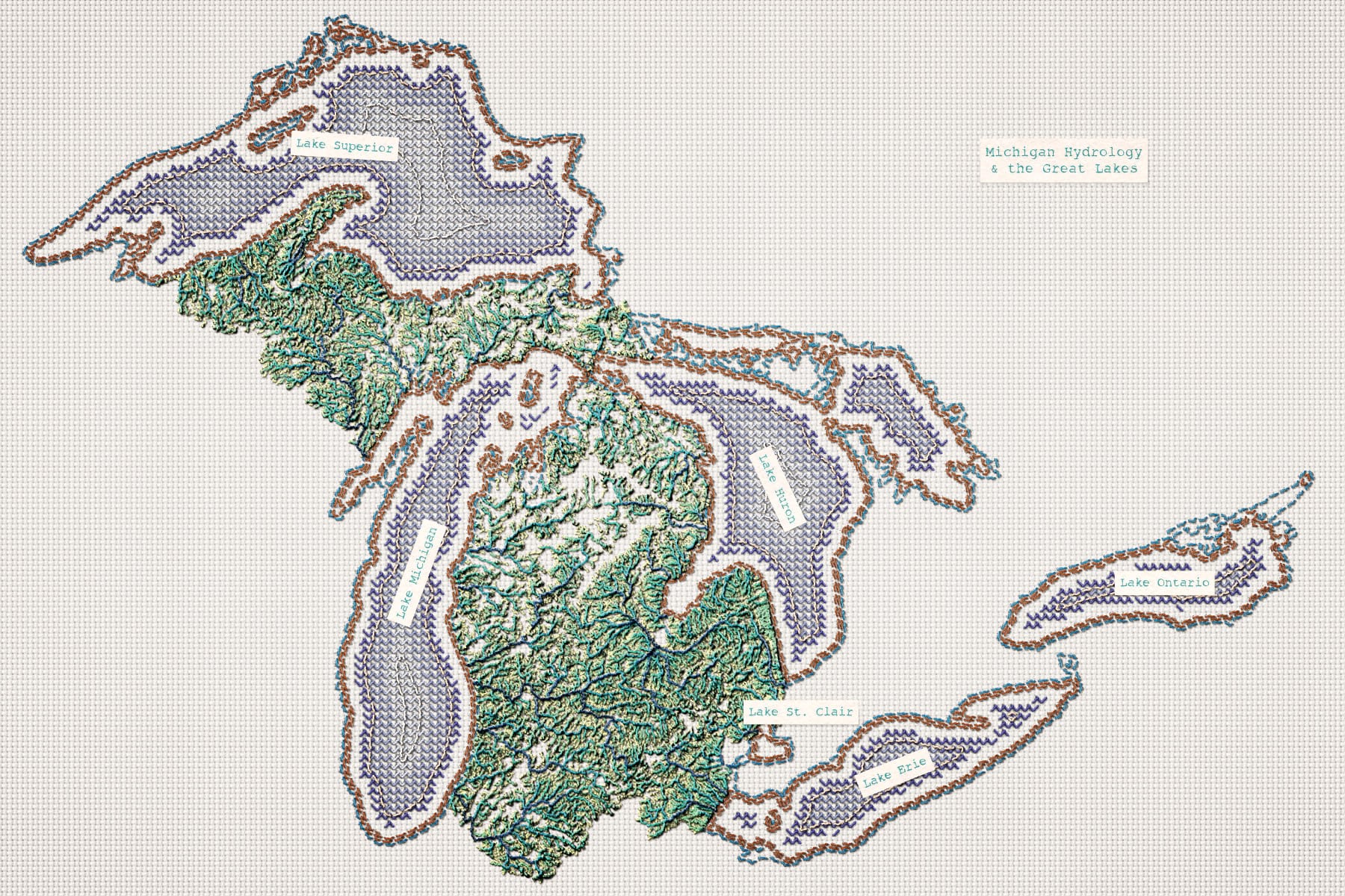Map made in ArcGIS Pro using the "sampler" style.