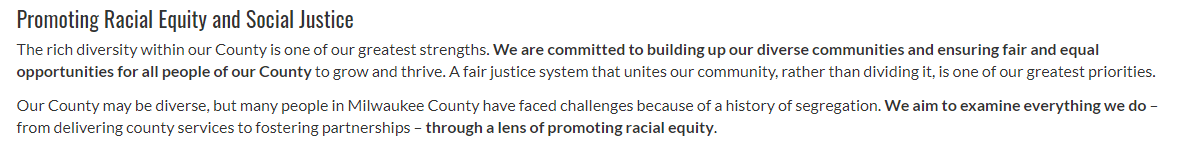 Milwaukee County Statement Promoting Racial Equity and Justice Milwaukee County Statement Promoting Racial Equity and Justice