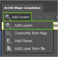 The Add Content button and menu The Add Content button and menu