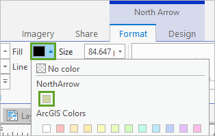 A custom green color in the color picker