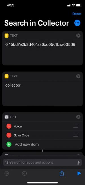 iOS Shortcut defining Map ID iOS Shortcut defining Map ID
