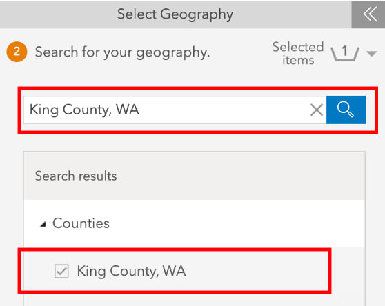 select county select county