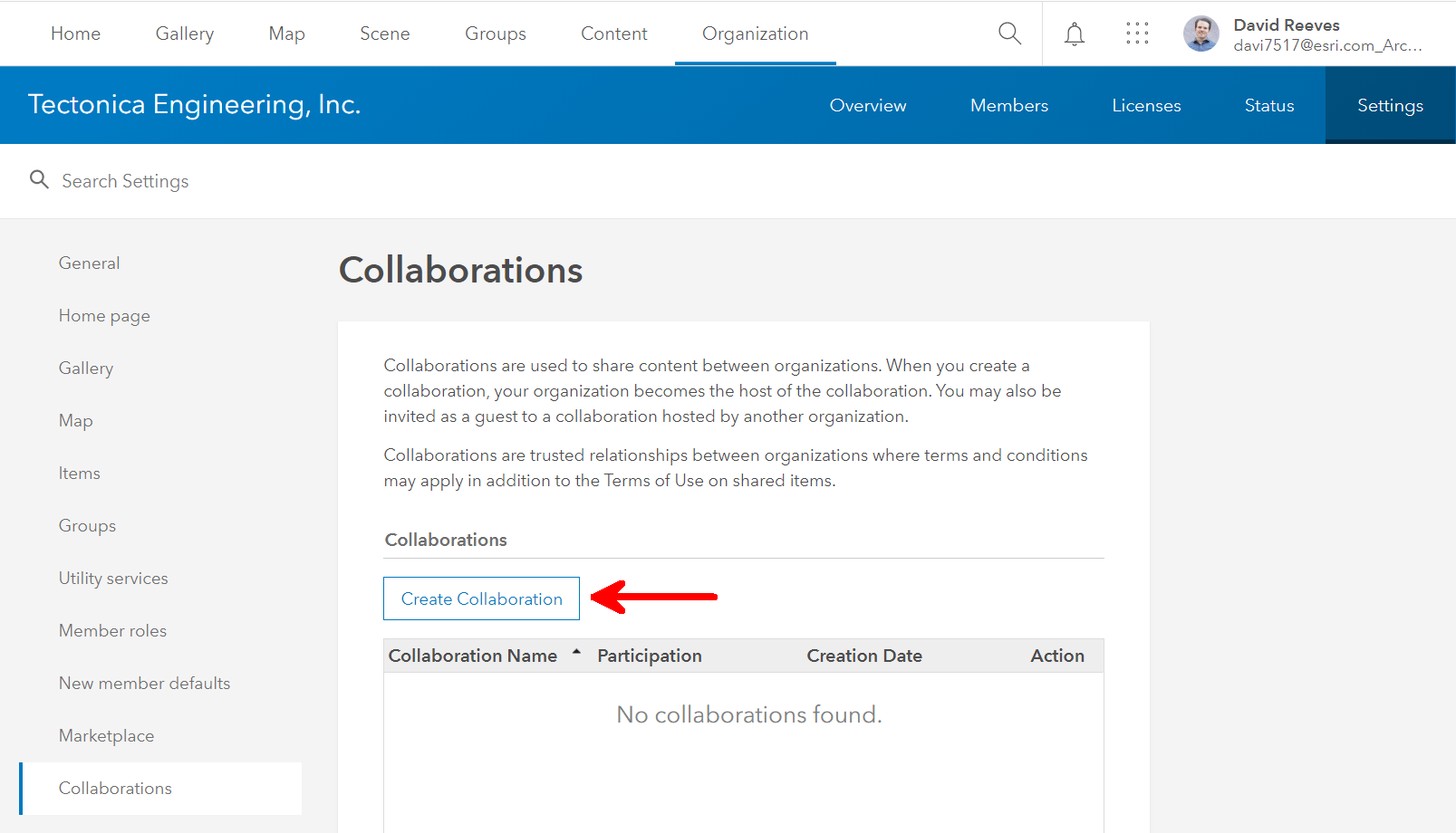 Only a user with administrative privileges can create a collaboration. Only a user with administrative privileges can create a collaboration.