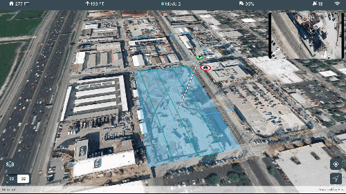 Monitoring a drone flight in 3D.