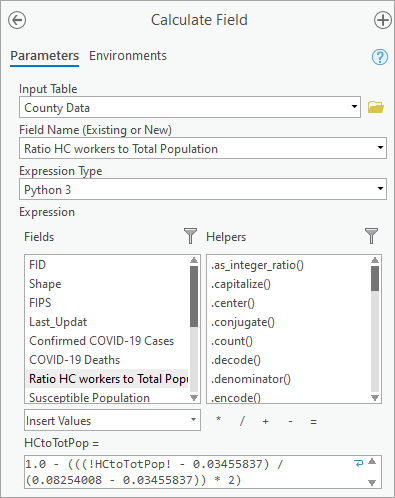 Calculate Field parameters when the maximum value reflects the best value