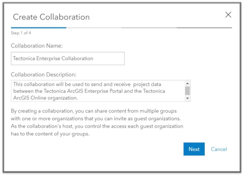 Name your collaboration and give it a useful description.