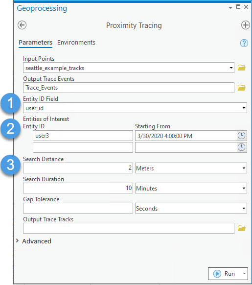 Proximity Tracing Parameters