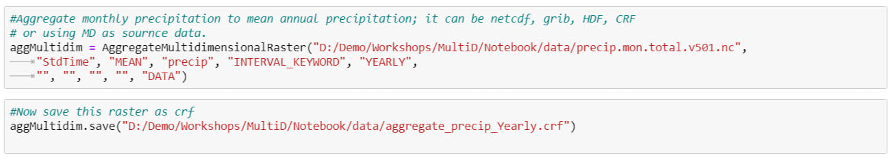 aggregate multiD data aggregate multiD data