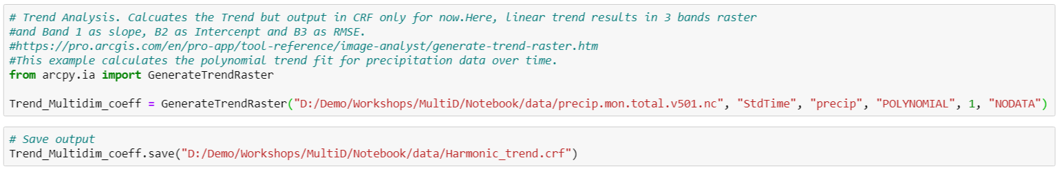 generate trend raster generate trend raster