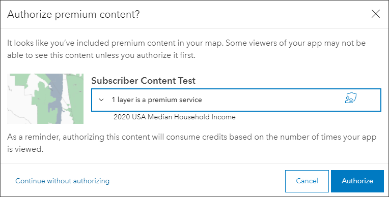 Authorize premium subscriber content