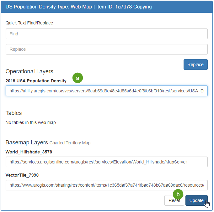 Change layer URL