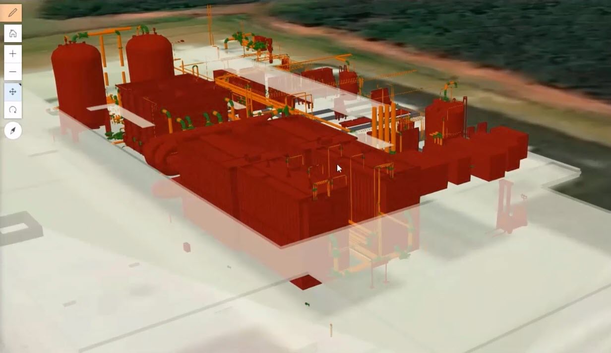 Water Treatment Facility visualized in 3D, Solutions, Field Workflows