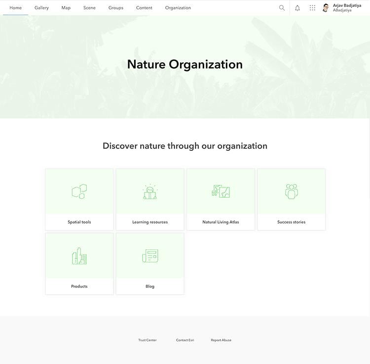 Nature Organization example Nature Organization example