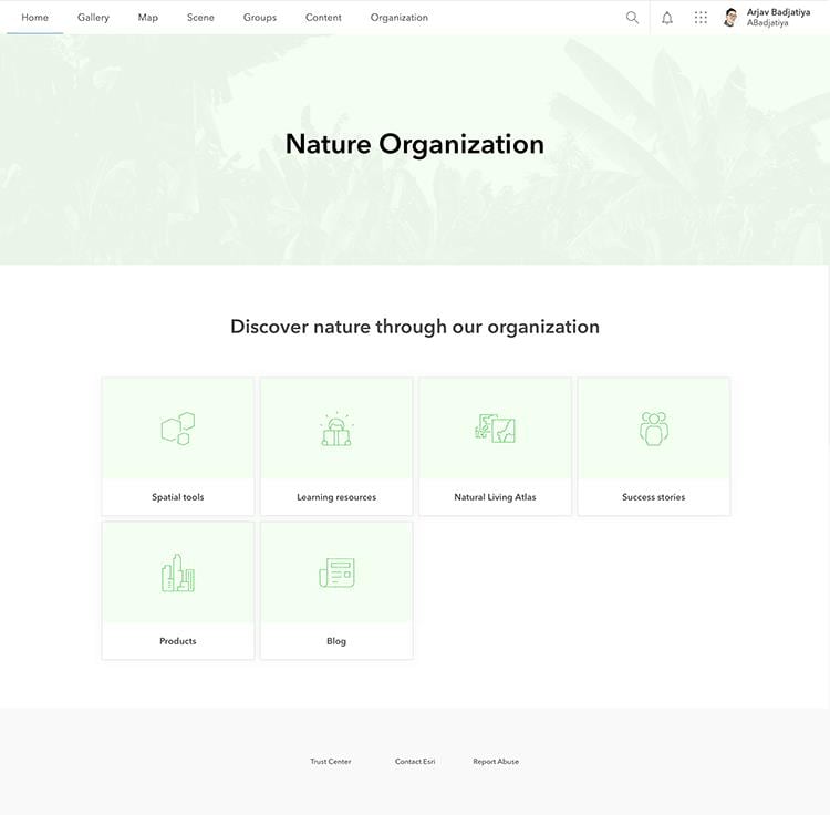 Nature Organization example