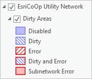 ArcGIS Utility Network Dirty Areas sublayer ArcGIS Utility Network Dirty Areas sublayer