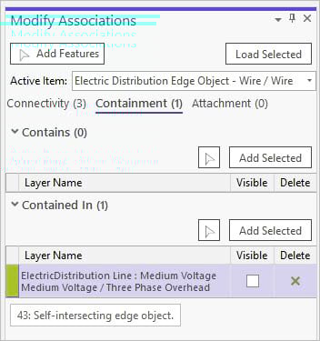 Modify Associations pane displays an object with errors Modify Associations pane displays an object with errors