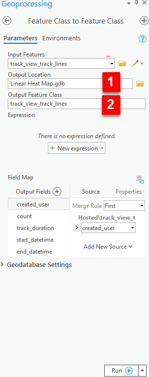 Export features configuration