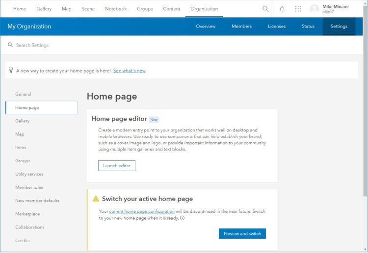 Home Page Settings Home Page Settings