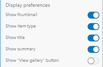 Item display options Item display options