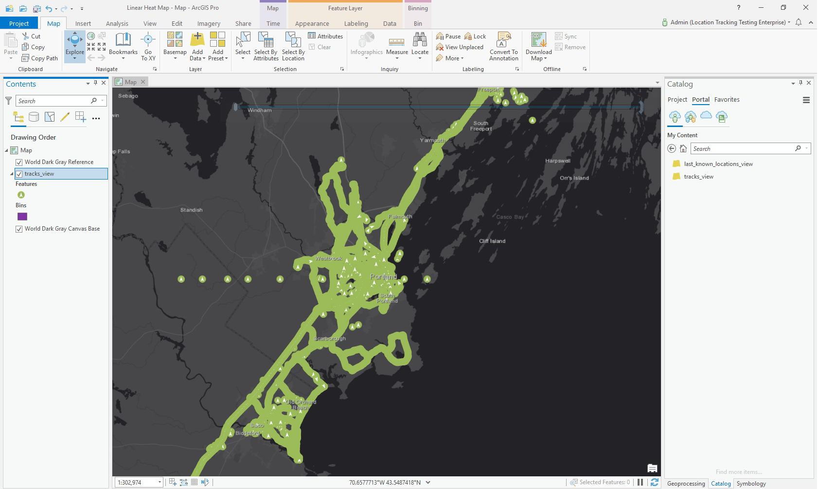 Raw track data