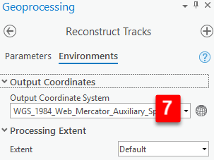 Reconstruct tracks environment