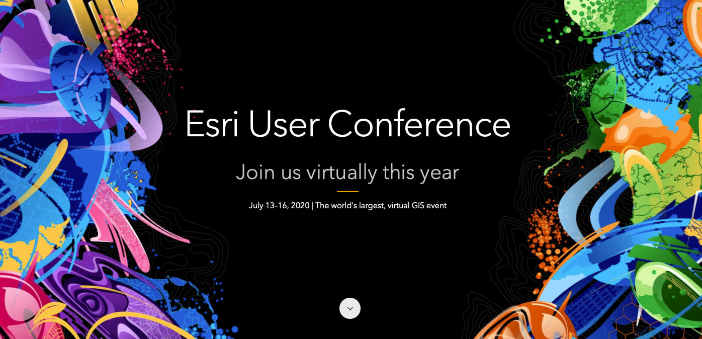 Image of Esri User Conference main web page