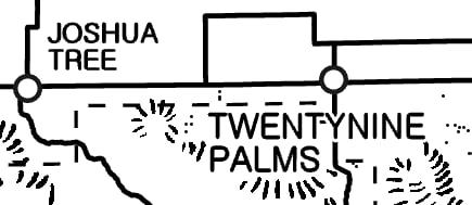 gulim font on map with outline
