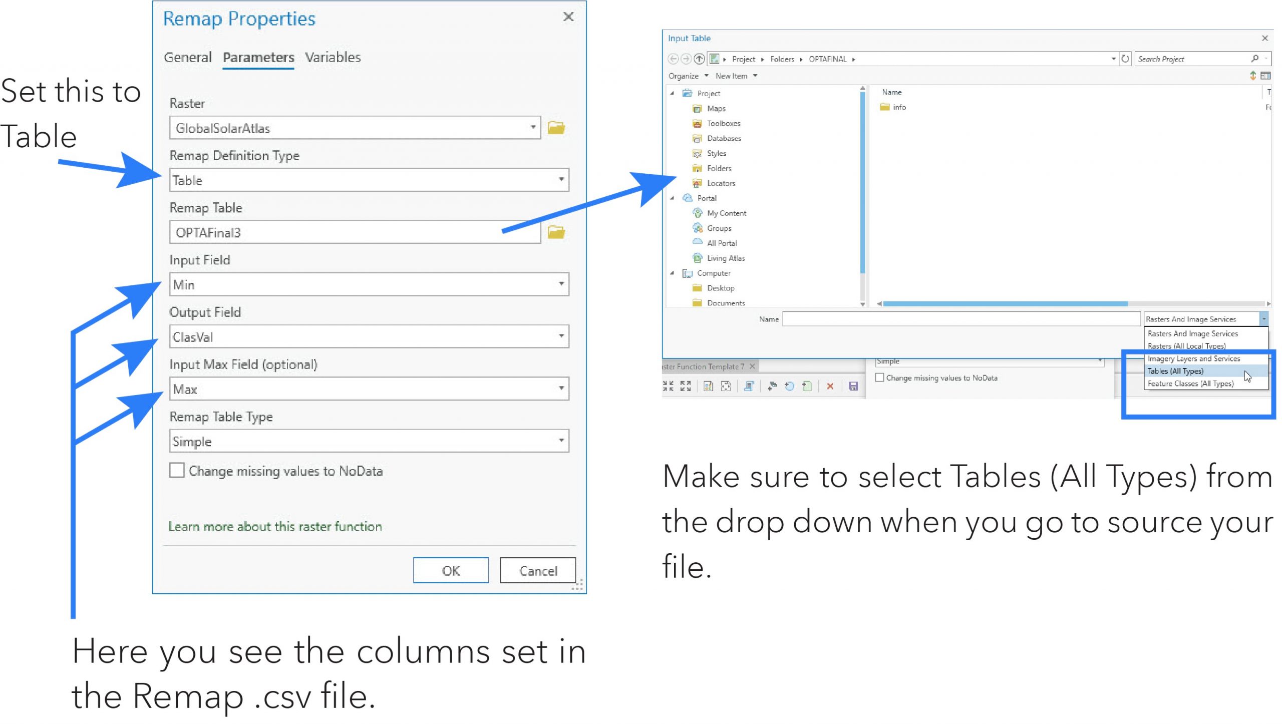 How to set up the Remap in the Raster Function Editor. How to set up the Remap in the Raster Function Editor.