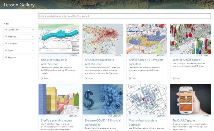 Learn ArcGIS Gallery